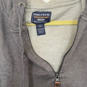 Smith's Workwear Thermal Lining Gray Men's Military Jacket. Hooded w/zipper